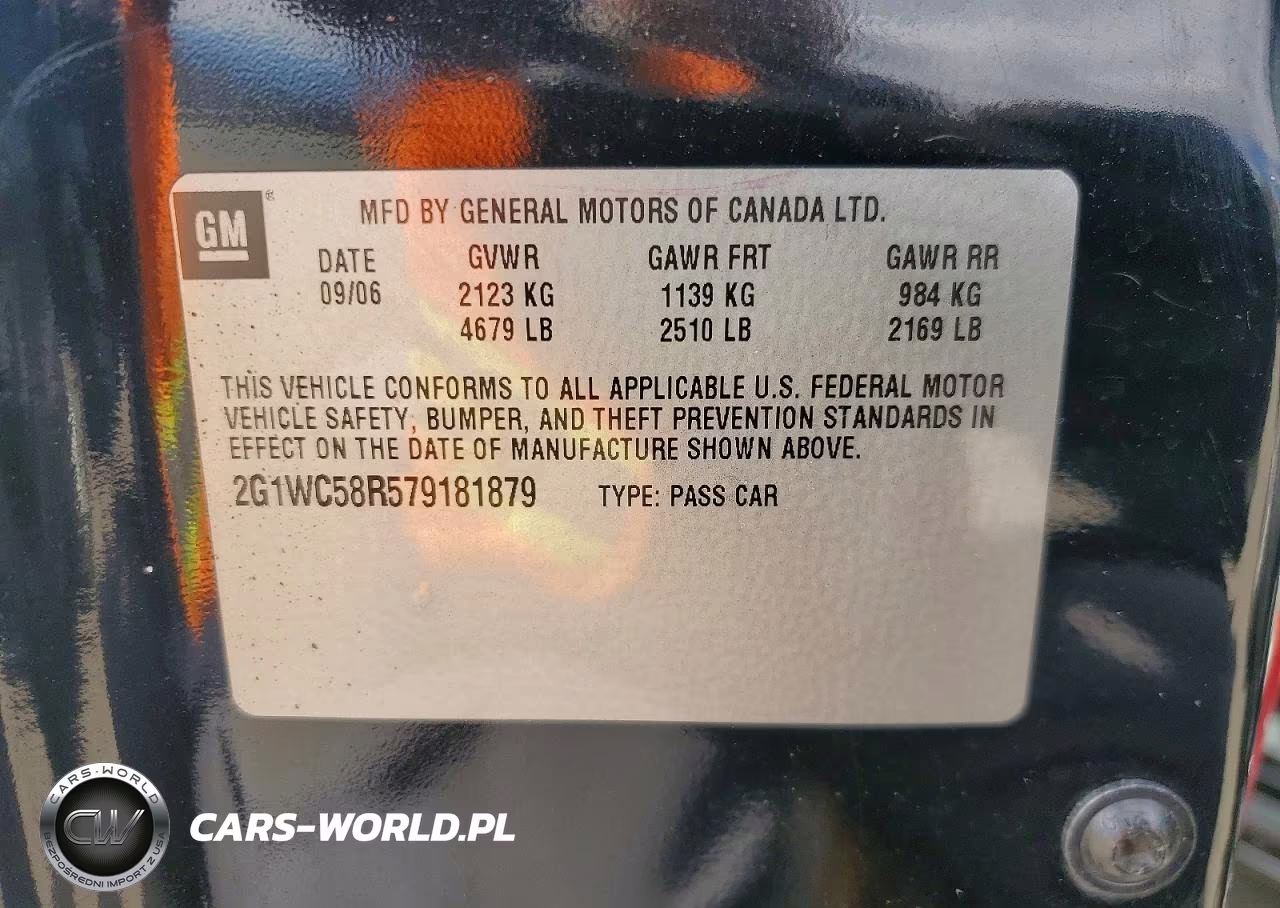 2007 Chevrolet Impala Lt VIN:2G1WC58R579181879 - 13