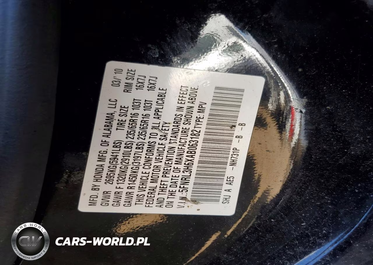 2010 Honda Odyssey Exl VIN:5FNRL3H6XAB063182 - 13