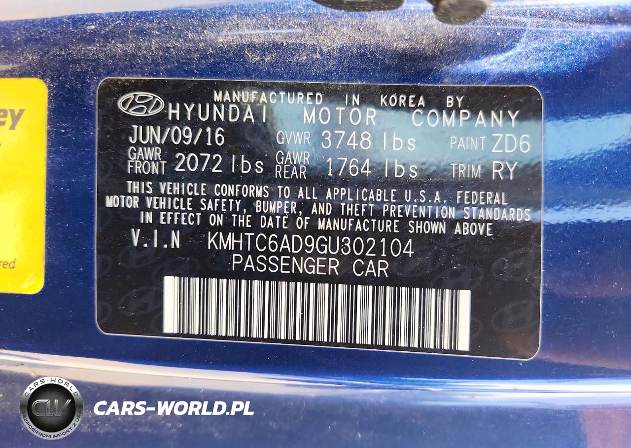 2016 Hyundai Veloster Base VIN:KMHTC6AD9GU302104 - 12