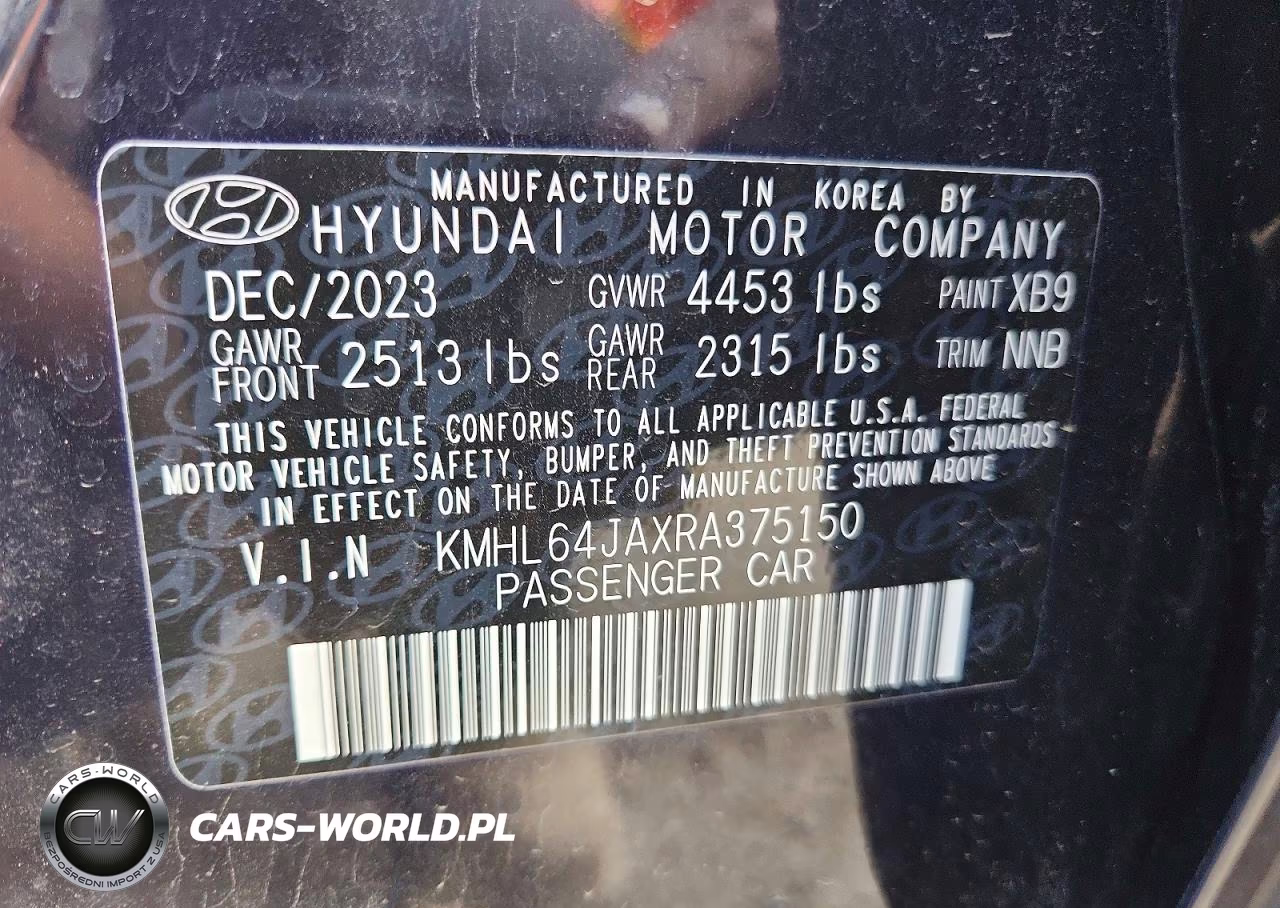 2024 Hyundai Sonata Sel VIN:KMHL64JAXRA375150 - 12
