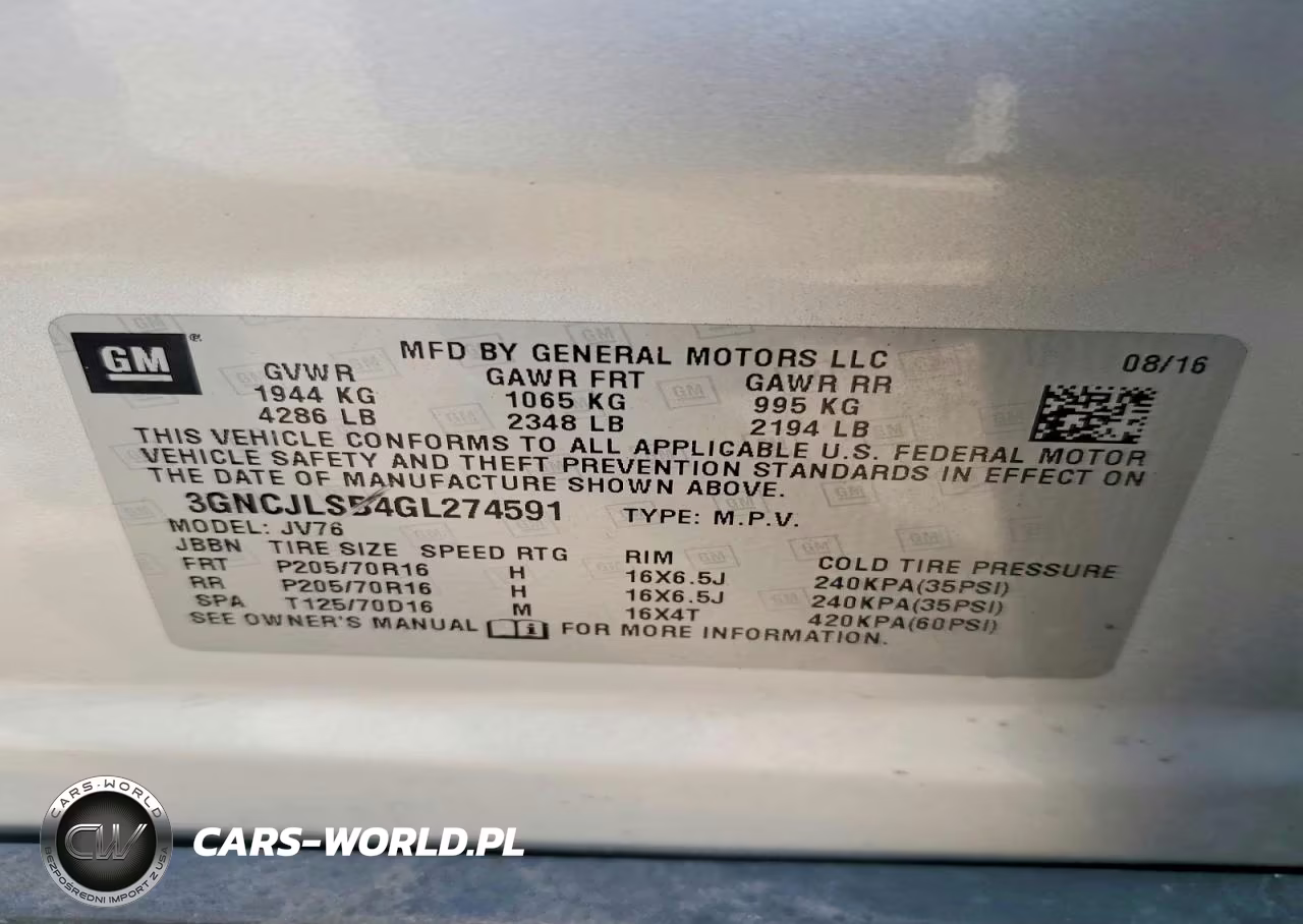 2016 Chevrolet Trax 1Lt VIN:3GNCJLSB4GL274591 - 13