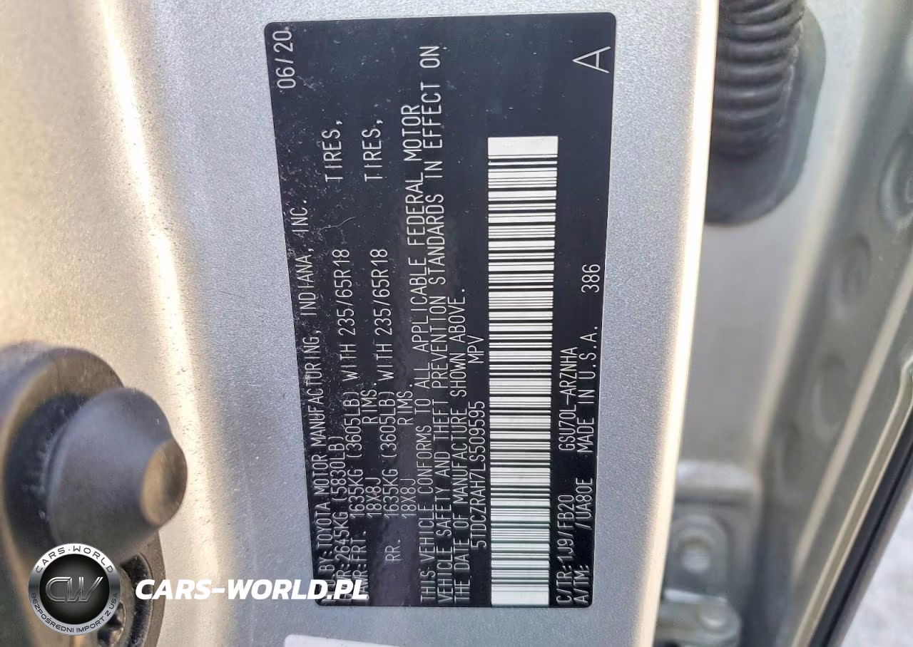 2020 Toyota Highlander L VIN:5TDCZRAH7LS509595 - 13