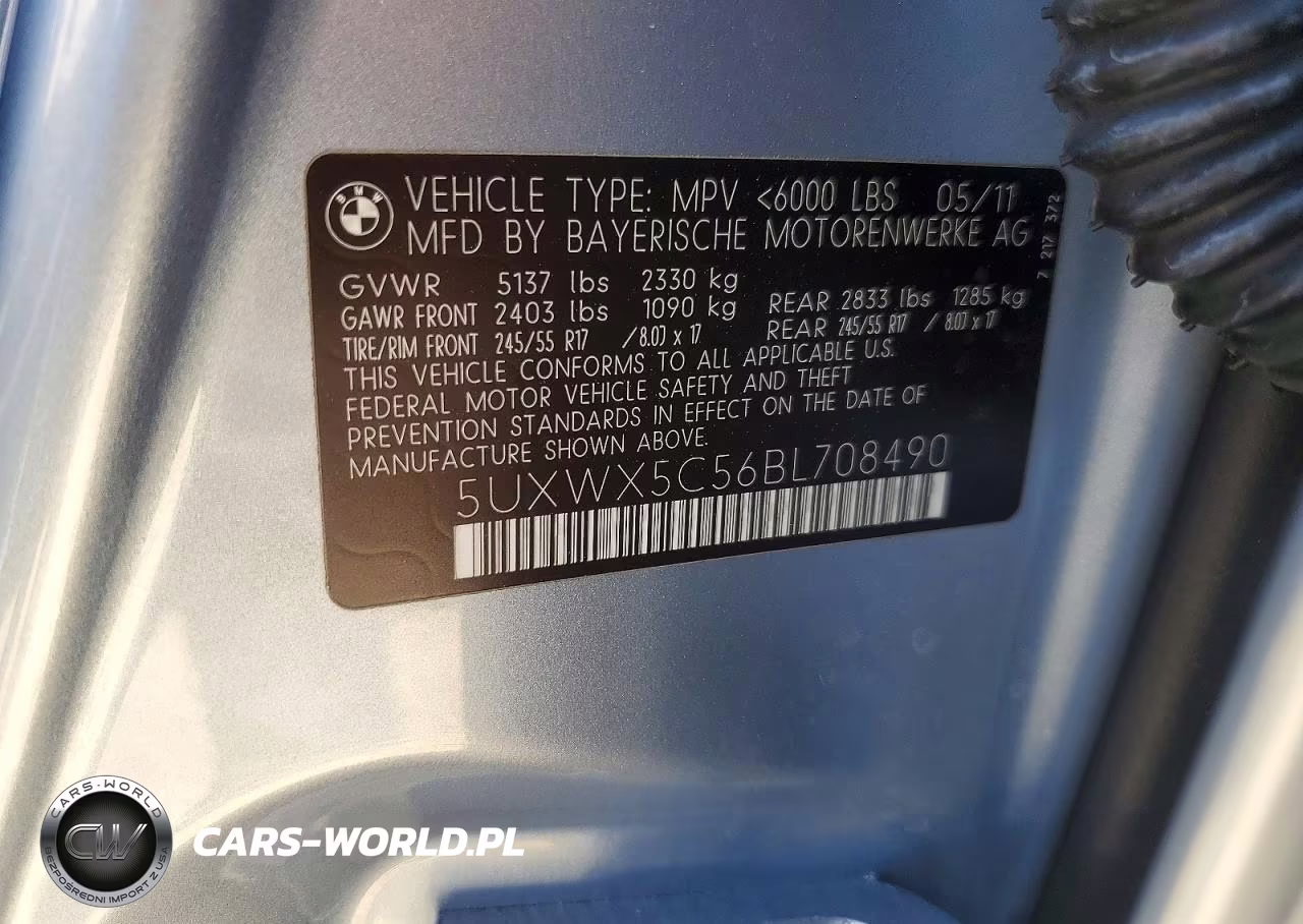 2011 BMW X3 xDrive28I VIN:5UXWX5C56BL708490 - 13