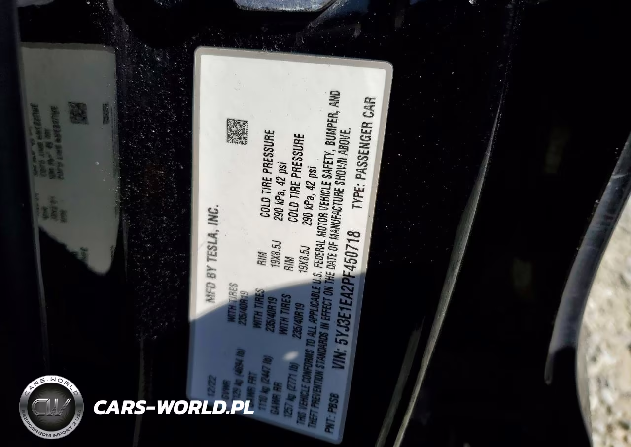2023 Tesla Model 3 VIN:5YJ3E1EA2PF450718 - 12