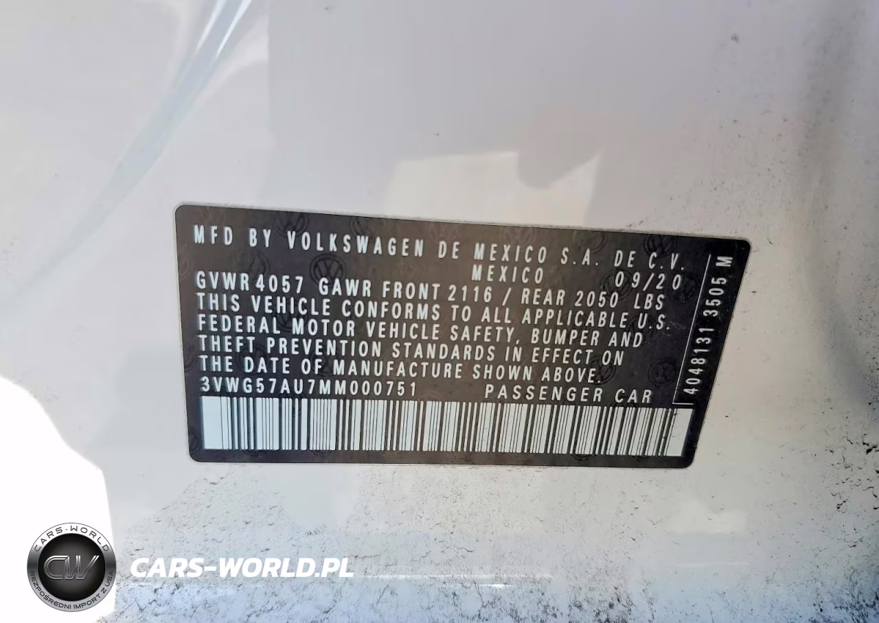 2021 Volkswagen Other VIN:3VWG57AU7MM000751 - 13