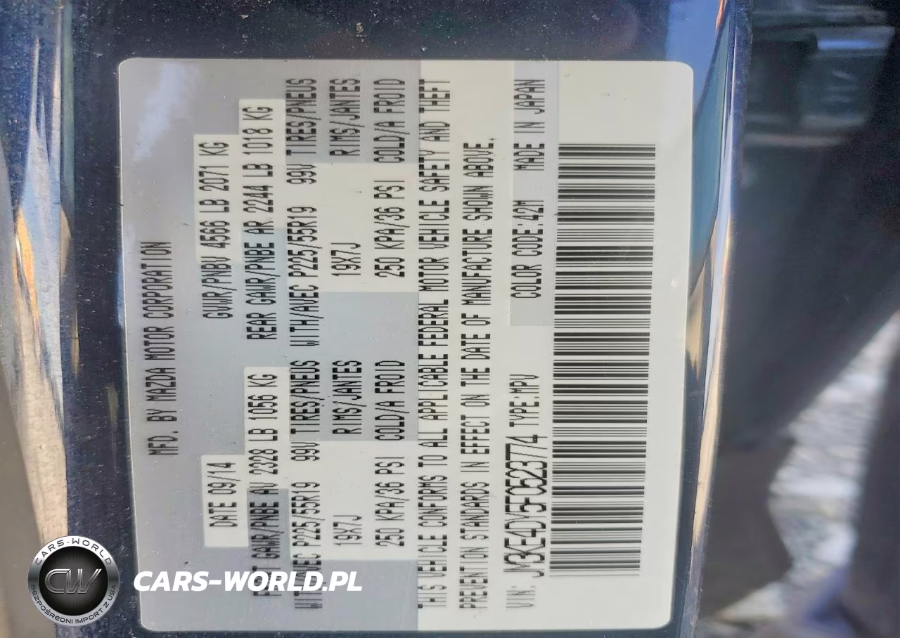 2015 Mazda Cx-5 Gt VIN:JM3KE4DY5F0523774 - 12