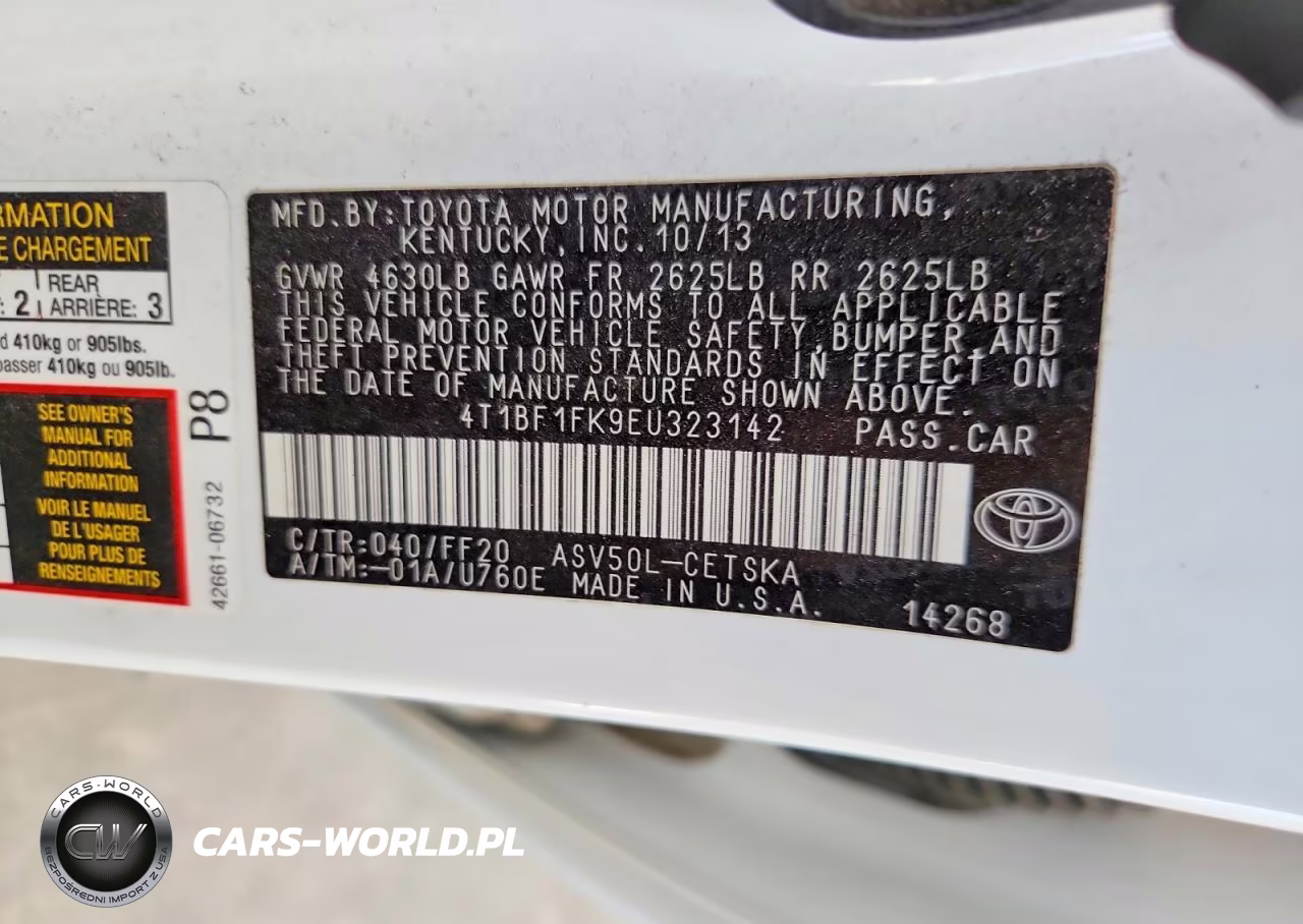 2014 Toyota Camry Se Sport VIN:4T1BF1FK9EU323142 - 12