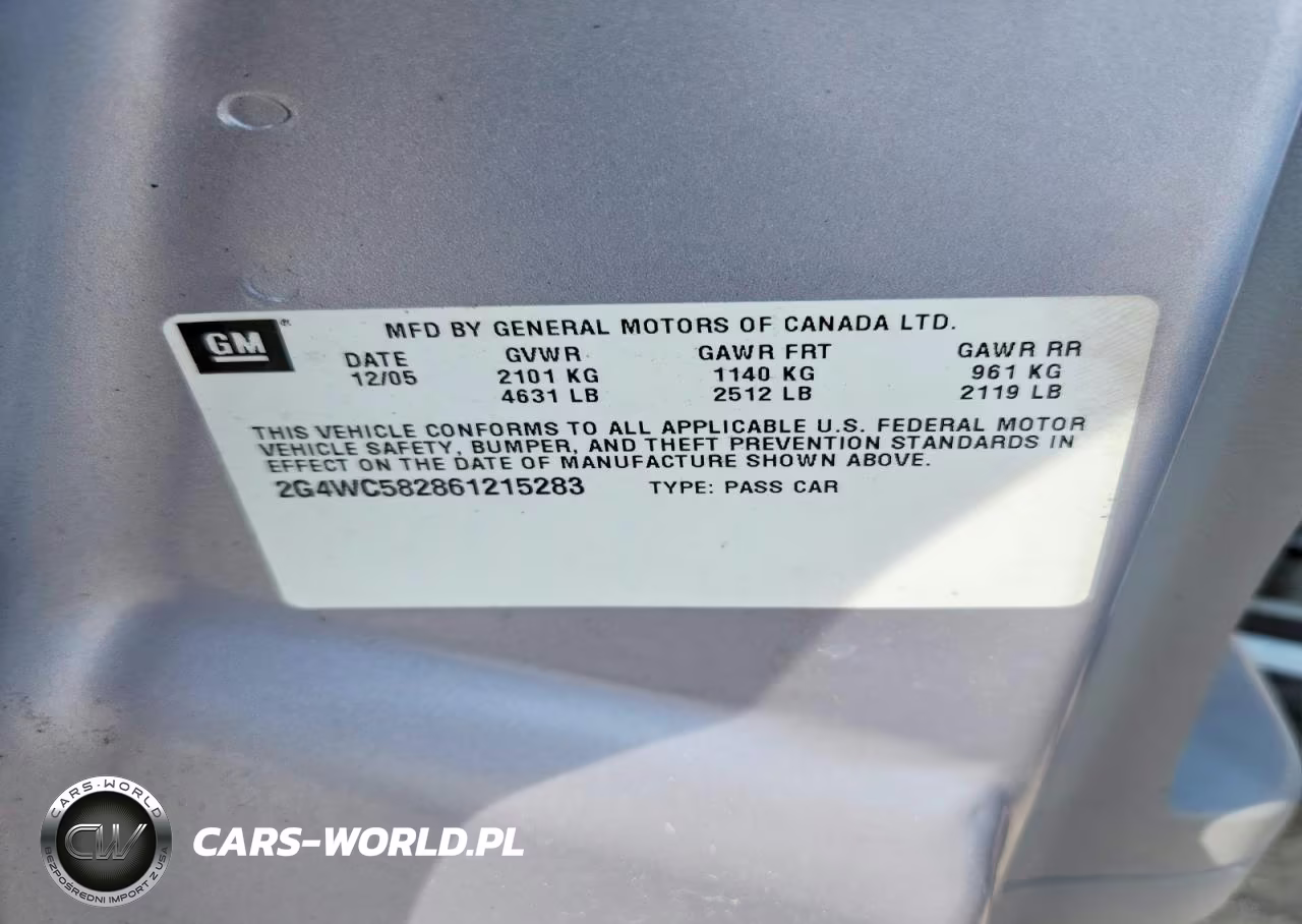 2006 Buick Lacrosse Cx VIN:2G4WC582861215283 - 12