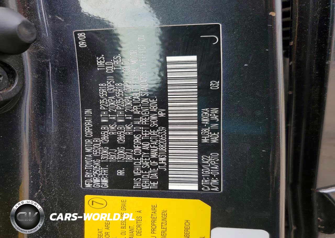 2008 Lexus Rx 400H VIN:JTJHW31U882065339 - 13