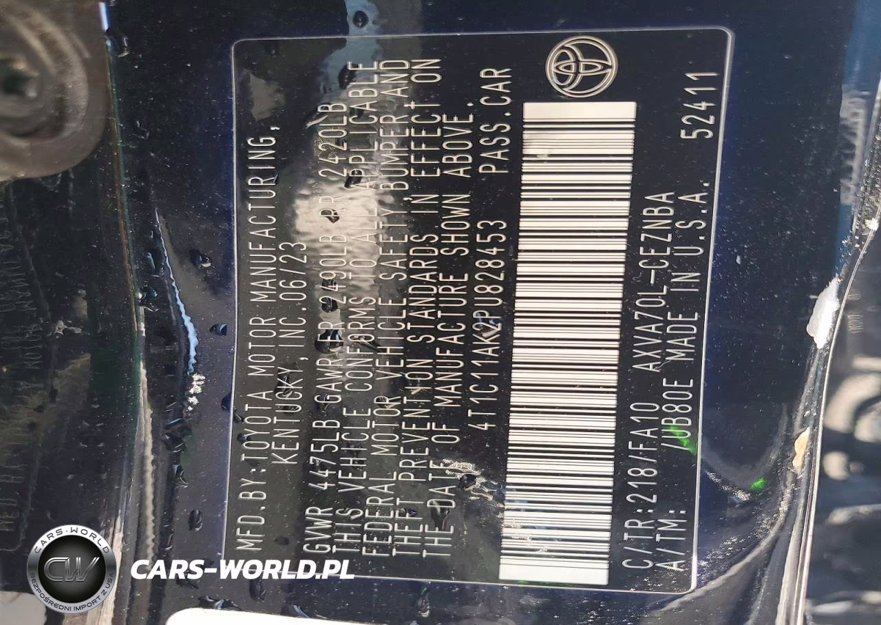 2023 Toyota Camry Le VIN:4T1C11AK2PU828453 - 12