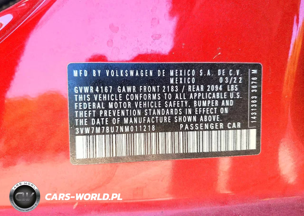 2022 Volkswagen Jetta Se VIN:3VW7M7BU7NM011218 - 13