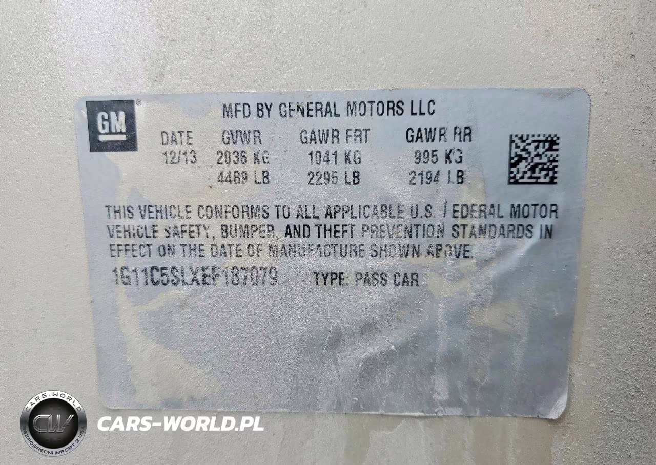 2014 Chevrolet Malibu 1Lt VIN:1G11C5SLXEF187079 - 13
