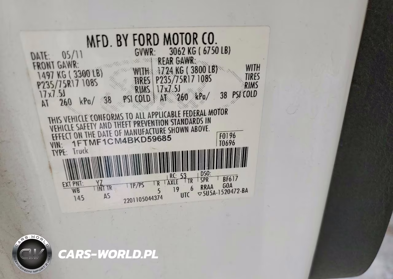 2011 Ford F150 VIN:1FTMF1CM4BKD59685 - 13