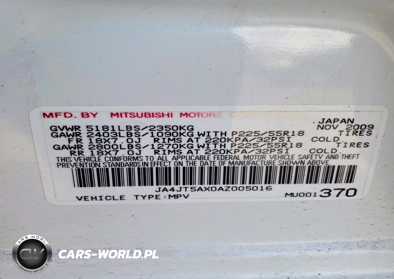 2010 Mitsubishi Outlander Gt VIN:JA4JT5AX0AZ005016 - 12