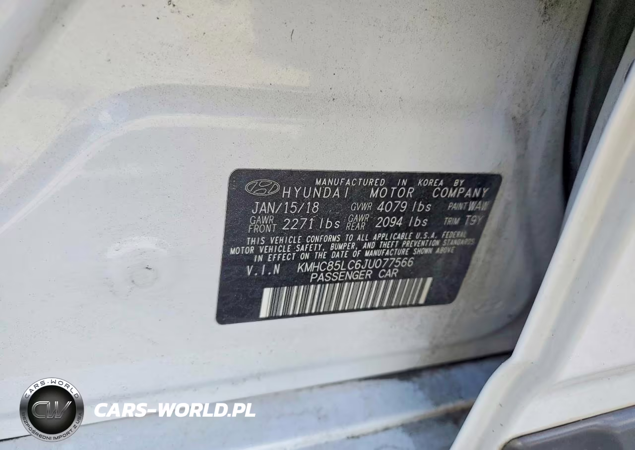 2018 Hyundai Ioniq Limited VIN:KMHC85LC6JU077566 - 13