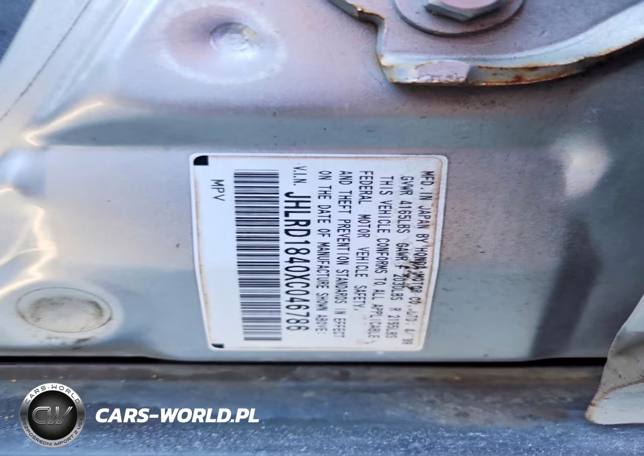 1999 Honda Cr-V Lx VIN:JHLRD1840XC046786 - 13