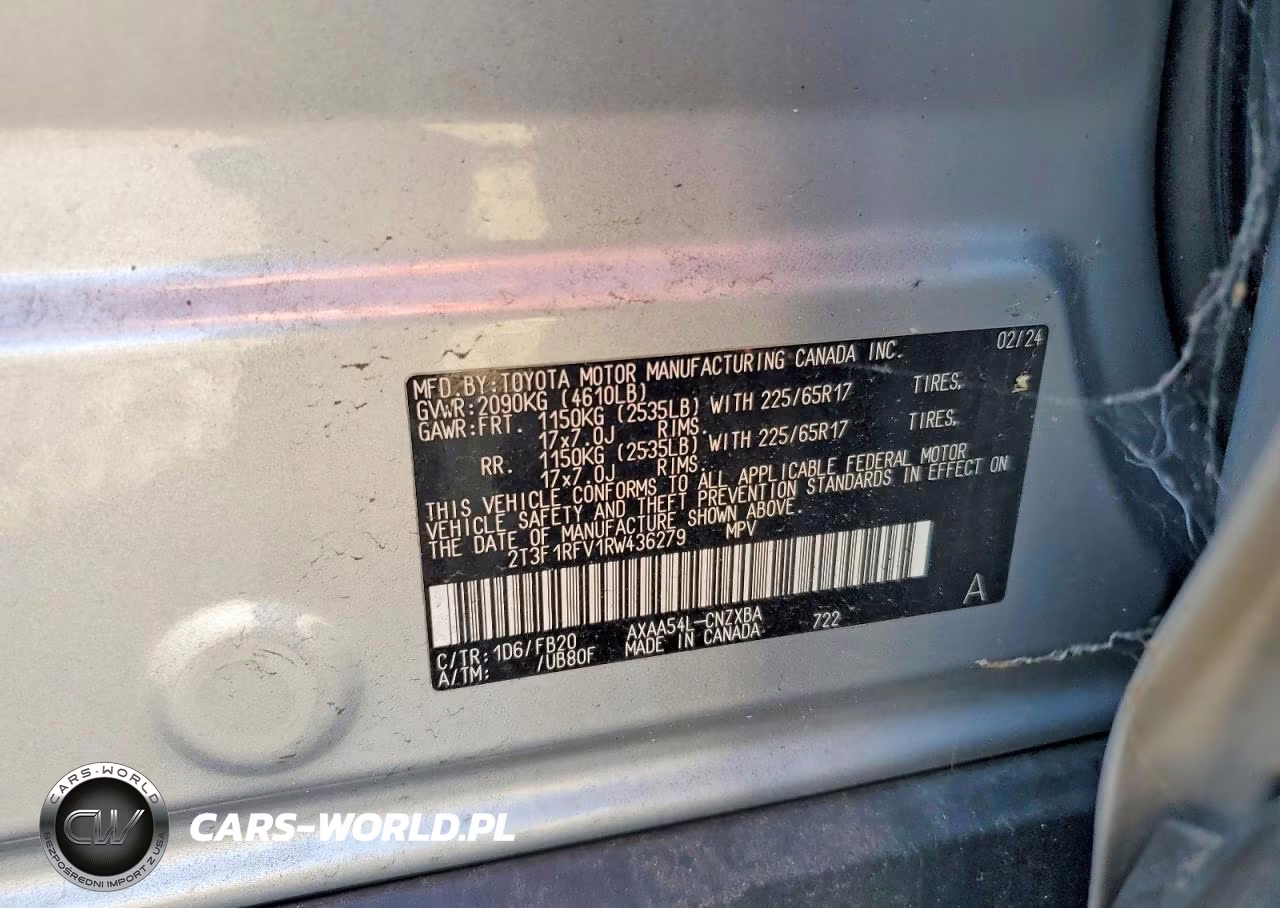 2024 Toyota Rav4 Le VIN:2T3F1RFV1RW436279 - 13