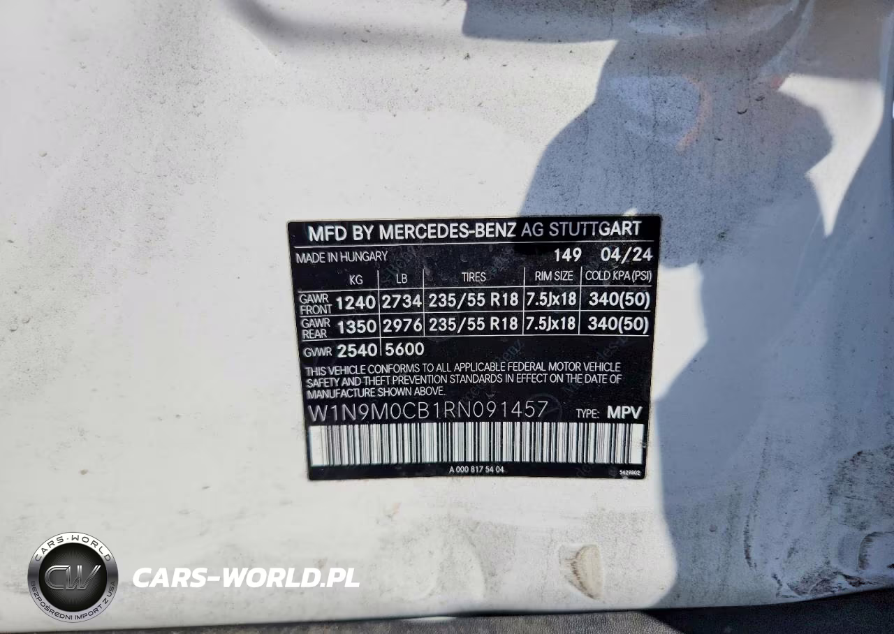 2024 Mercedes-Benz Eqb 250+ VIN:W1N9M0CB1RN091457 - 13