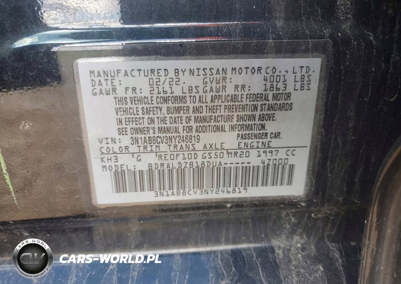2022 Nissan Sentra Sv VIN:3N1AB8CV3NY246819 - 12