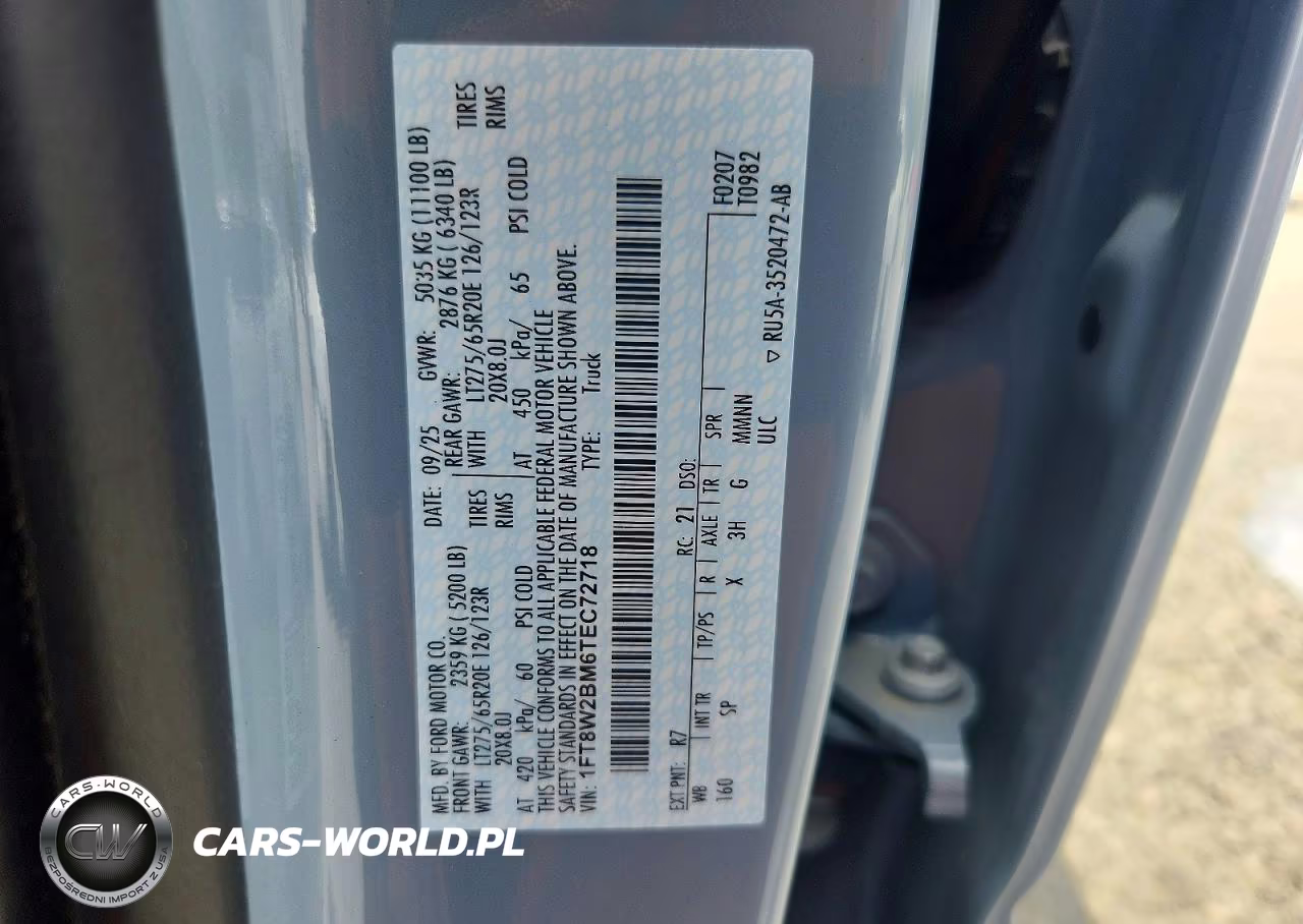 2026 Ford F250 Super Duty VIN:1FT8W2BM6TEC72718 - 13