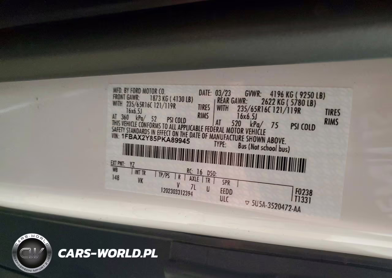 2023 Ford Transit T-350 VIN:1FBAX2Y85PKA89945 - 14
