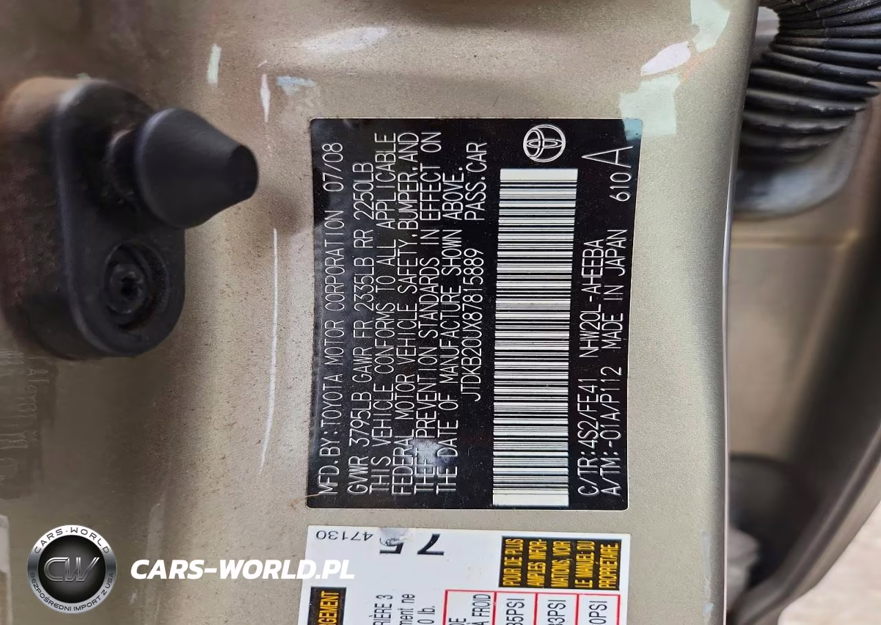 2008 Toyota Prius Base VIN:JTDKB20UX87815889 - 12