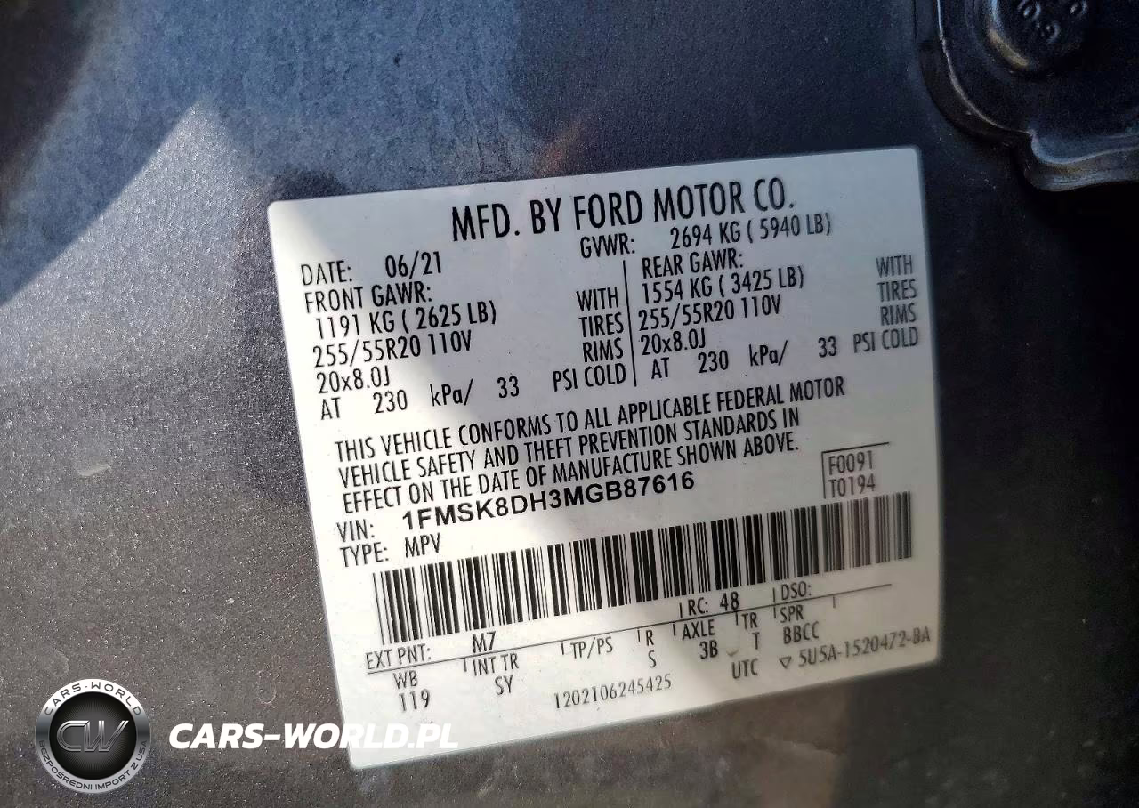 2021 Ford Explorer Xlt VIN:1FMSK8DH3MGB87616 - 13