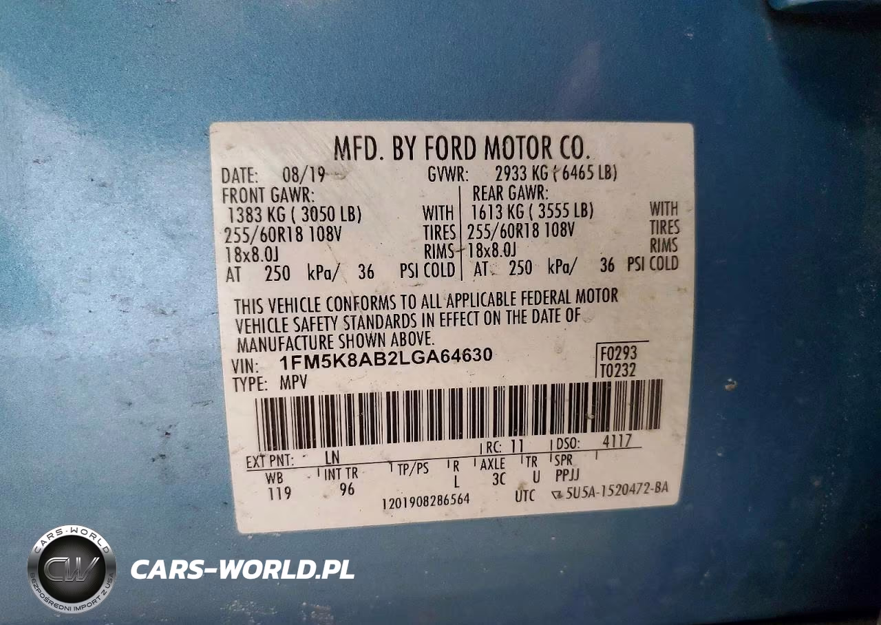 2020 Ford Explorer VIN:1FM5K8AB2LGA64630 - 13