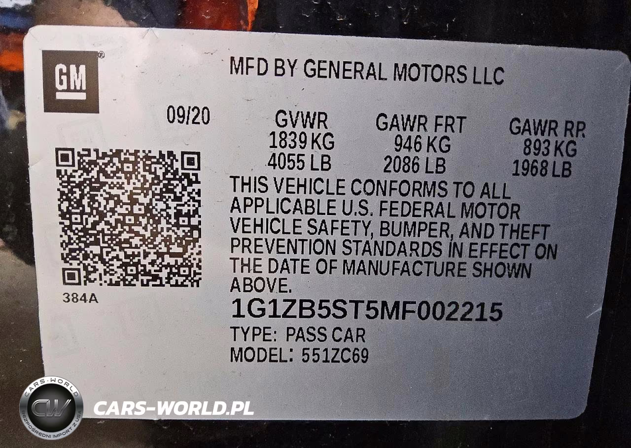 2021 Chevrolet Malibu Ls VIN:1G1ZB5ST5MF002215 - 12