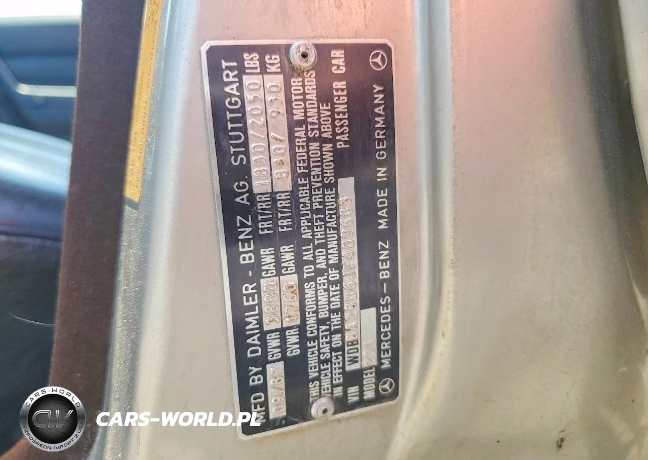 1988 Mercedes-Benz 190 E 2.3 VIN:WDBDA28D6JF409683 - 12