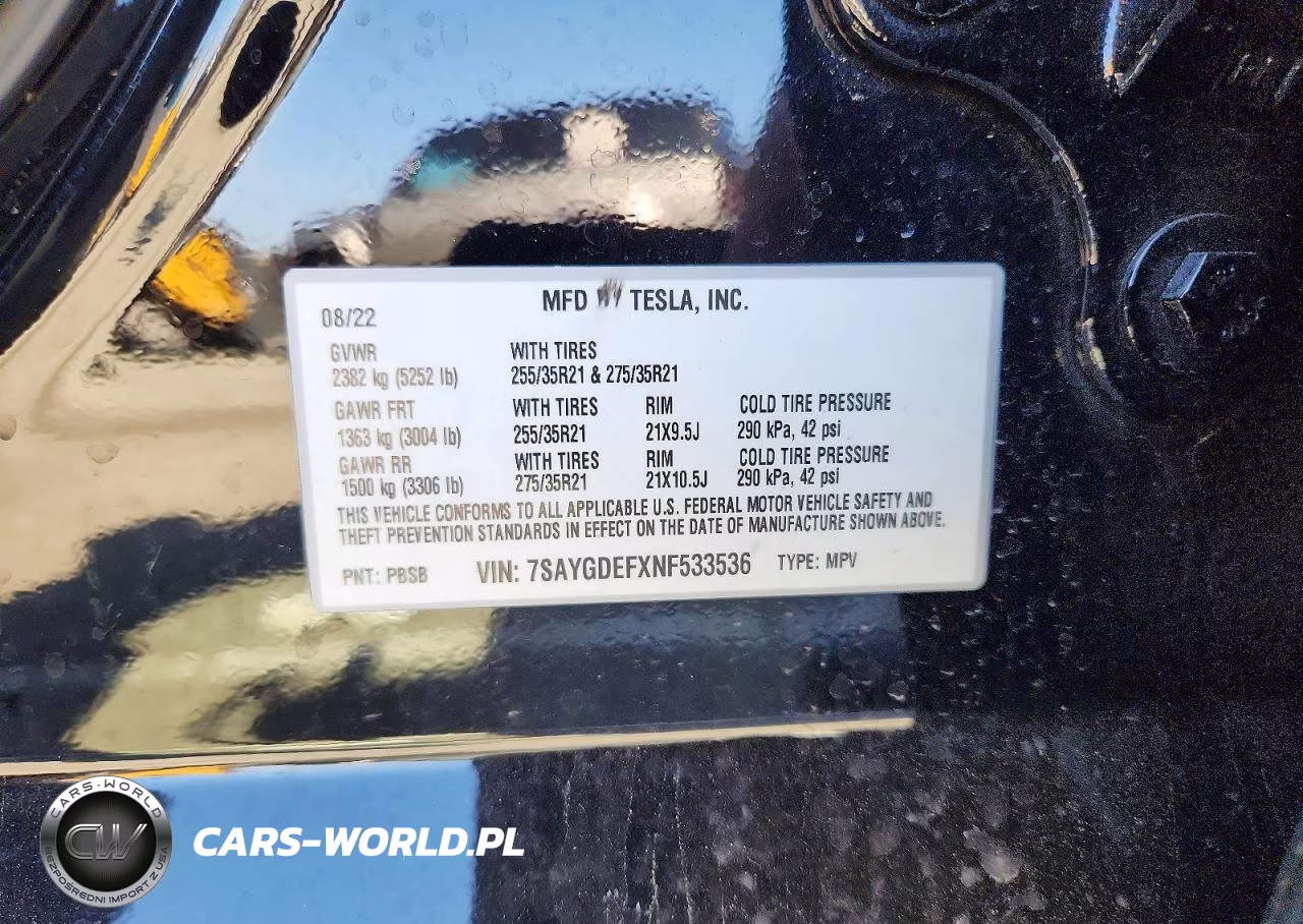 2022 Tesla Model Y VIN:7SAYGDEFXNF533536 - 13
