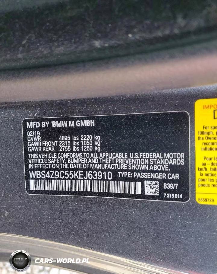 2019 BMW M4 VIN:WBS4Z9C55KEJ63910 - 13