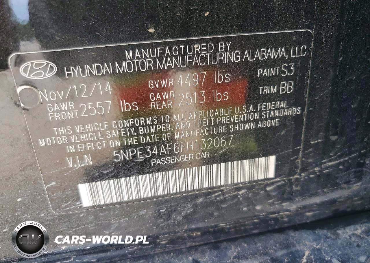 2015 Hyundai Sonata Sport VIN:5NPE34AF6FH132067 - 13