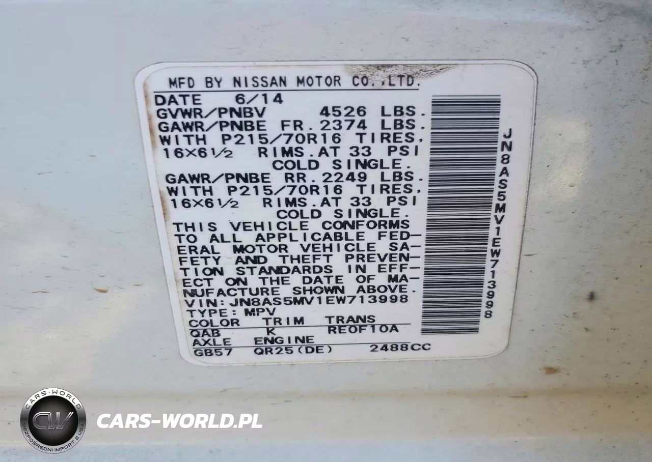 2014 Nissan Rogue Select S VIN:JN8AS5MV1EW713998 - 13