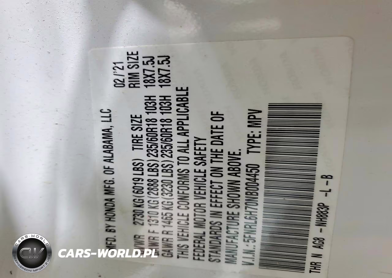 2022 Honda Odyssey Exl VIN:5FNRL6H70NB004450 - 13
