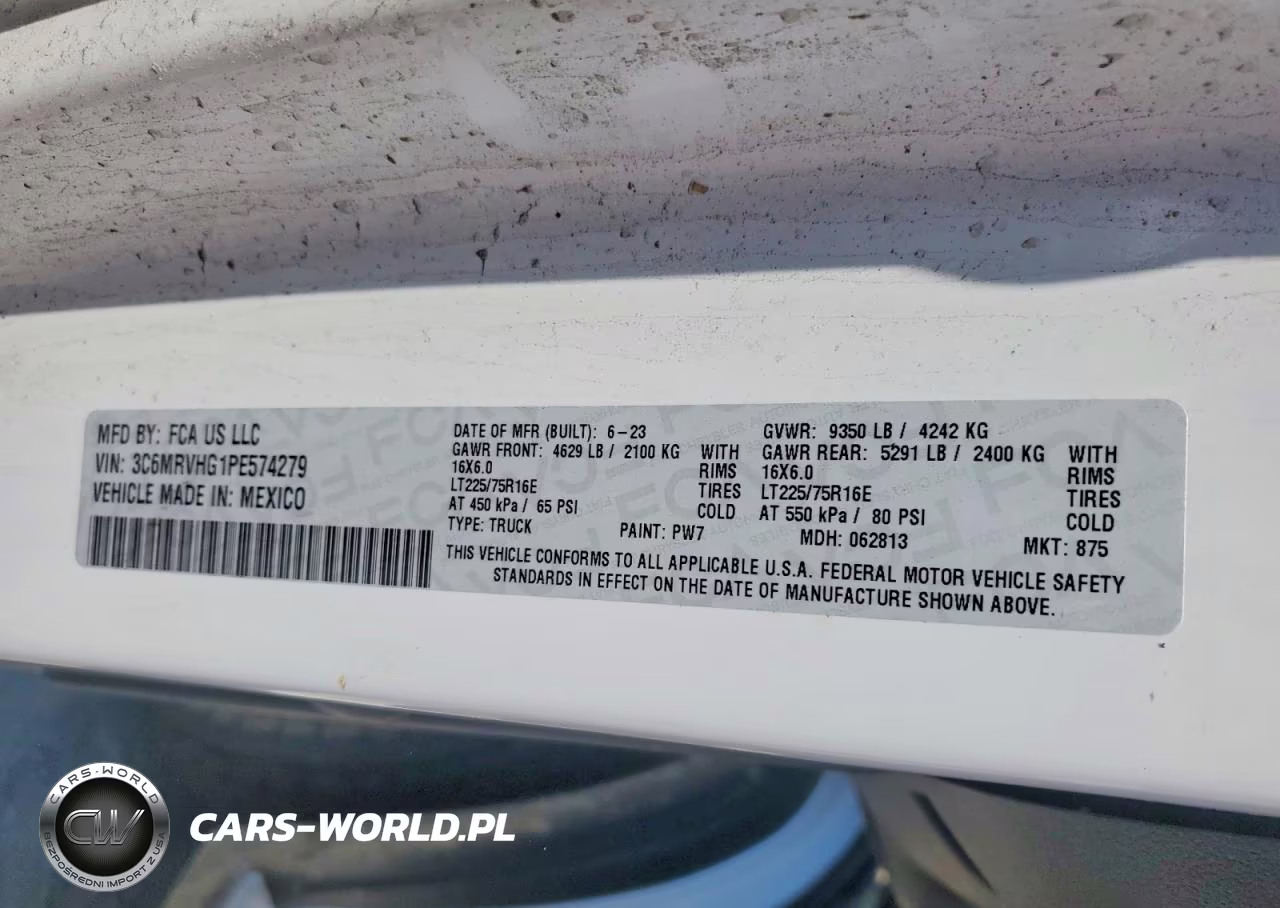 2023 Ram Promaster 3500 3500 High VIN:3C6MRVHG1PE574279 - 13