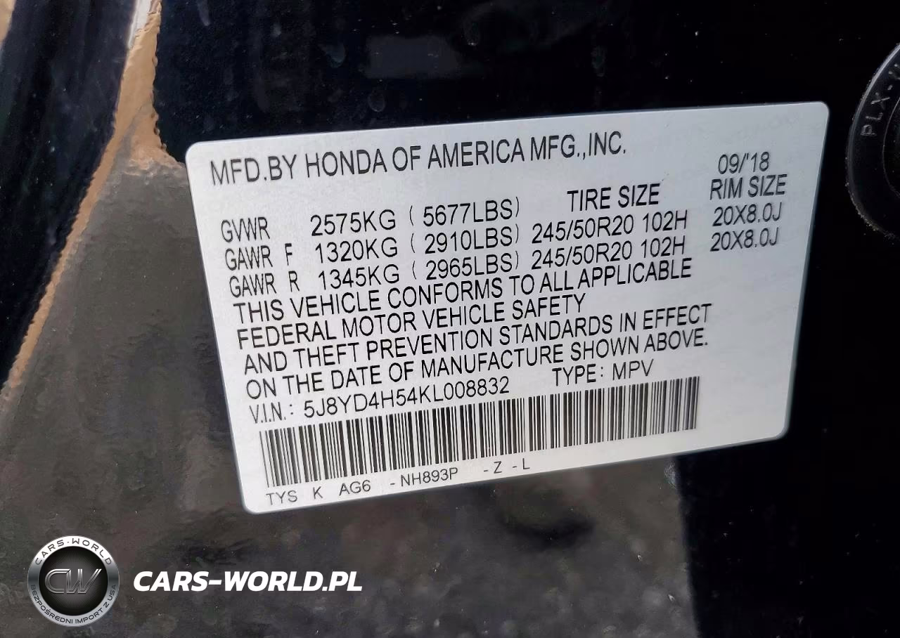 2019 Acura Mdx Technology VIN:5J8YD4H54KL008832 - 13