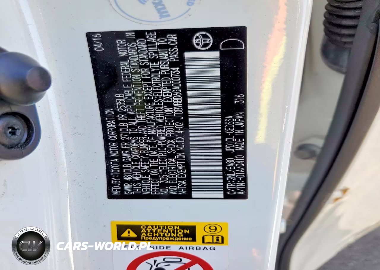 2016 Toyota Mirai VIN:JTDBVRBD6GA000734 - 13