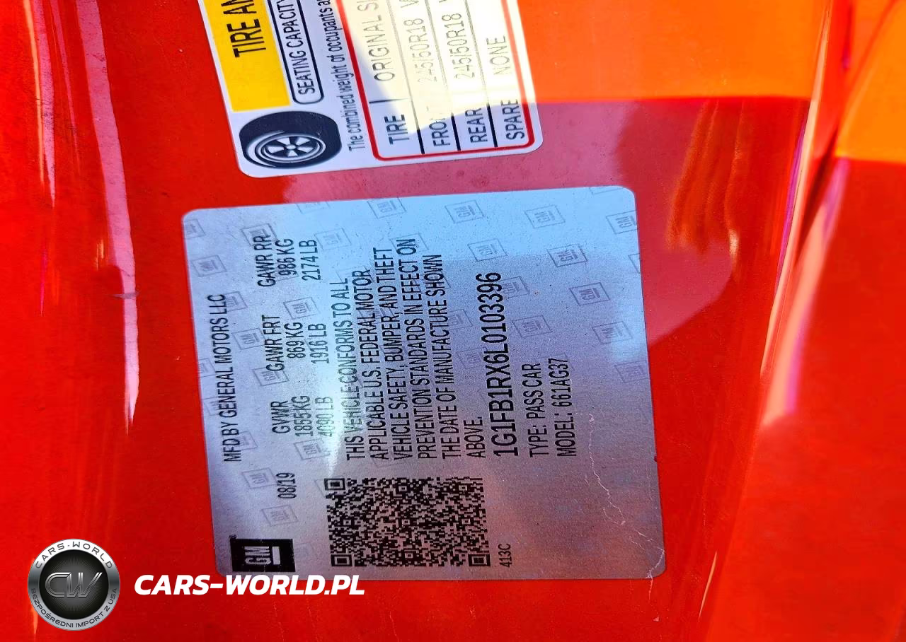 2020 Chevrolet Camaro Ls VIN:1G1FB1RX6L0103396 - 12
