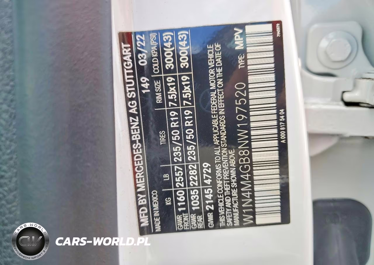 2022 Mercedes-Benz Glb 250 VIN:W1N4M4GB8NW197520 - 13