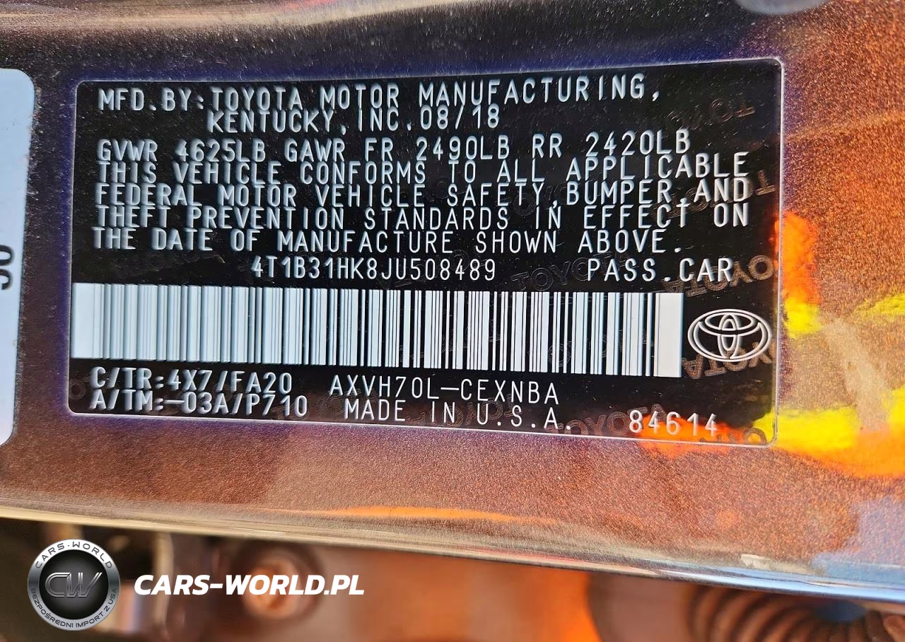 2018 Toyota Camry Le VIN:4T1B31HK8JU508489 - 12