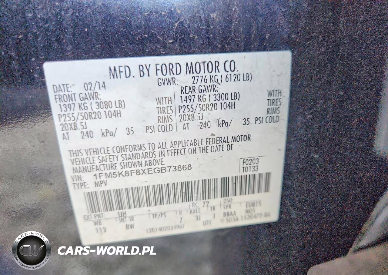 2014 Ford Explorer Limited VIN:1FM5K8F8XEGB73868 - 12