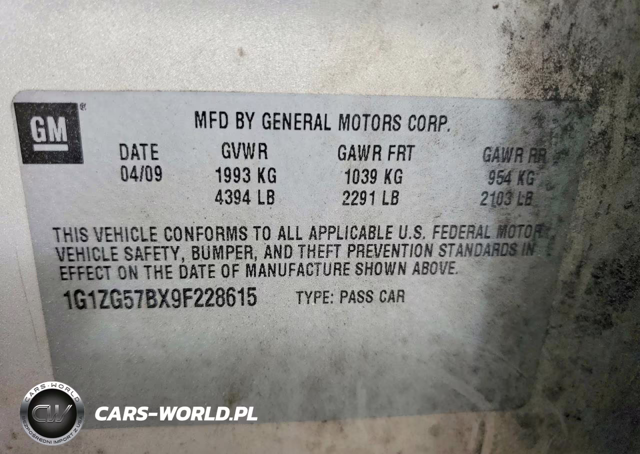 2009 Chevrolet Malibu Ls VIN:1G1ZG57BX9F228615 - 12