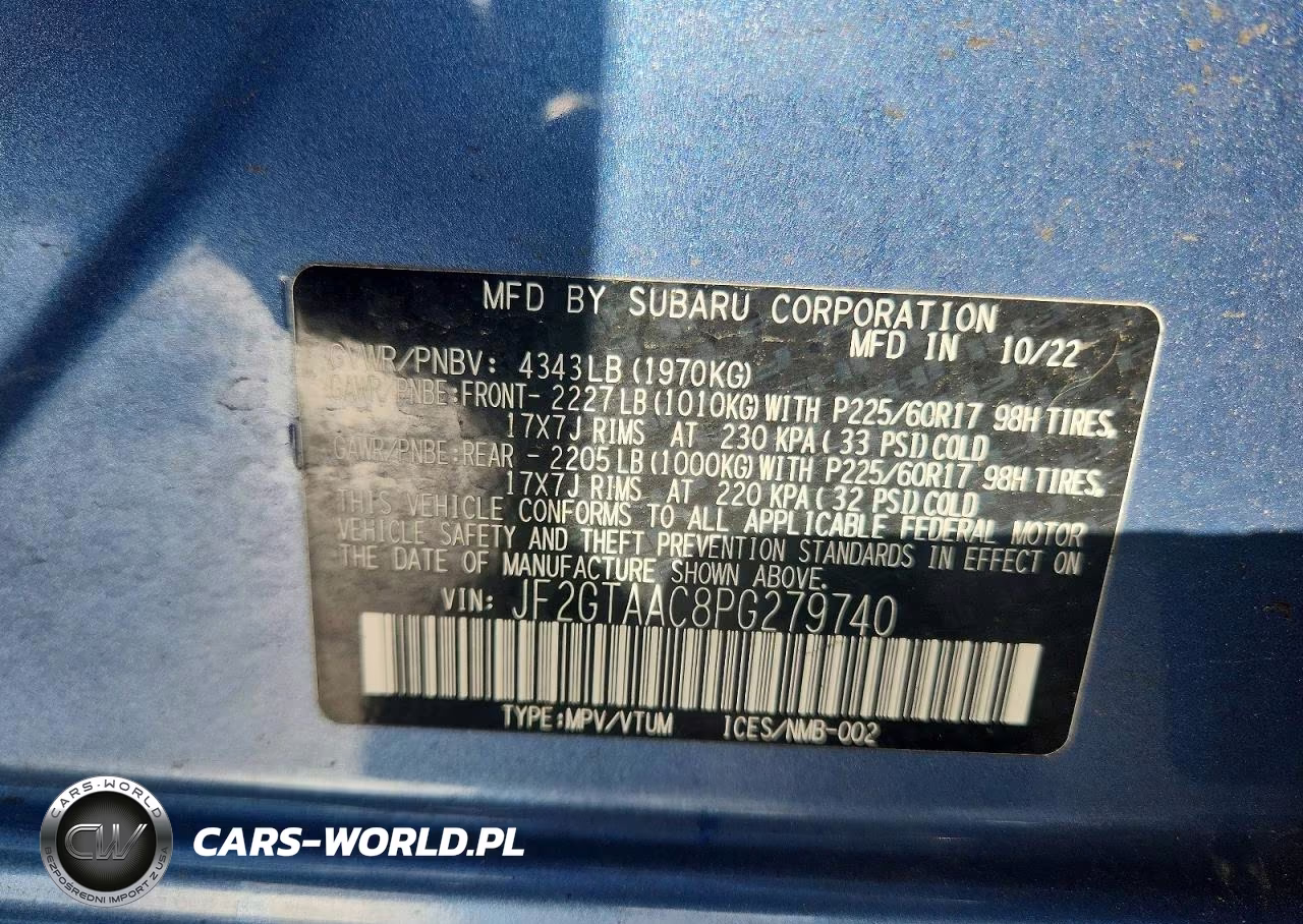 2023 Subaru Crosstrek VIN:JF2GTAAC8PG279740 - 12