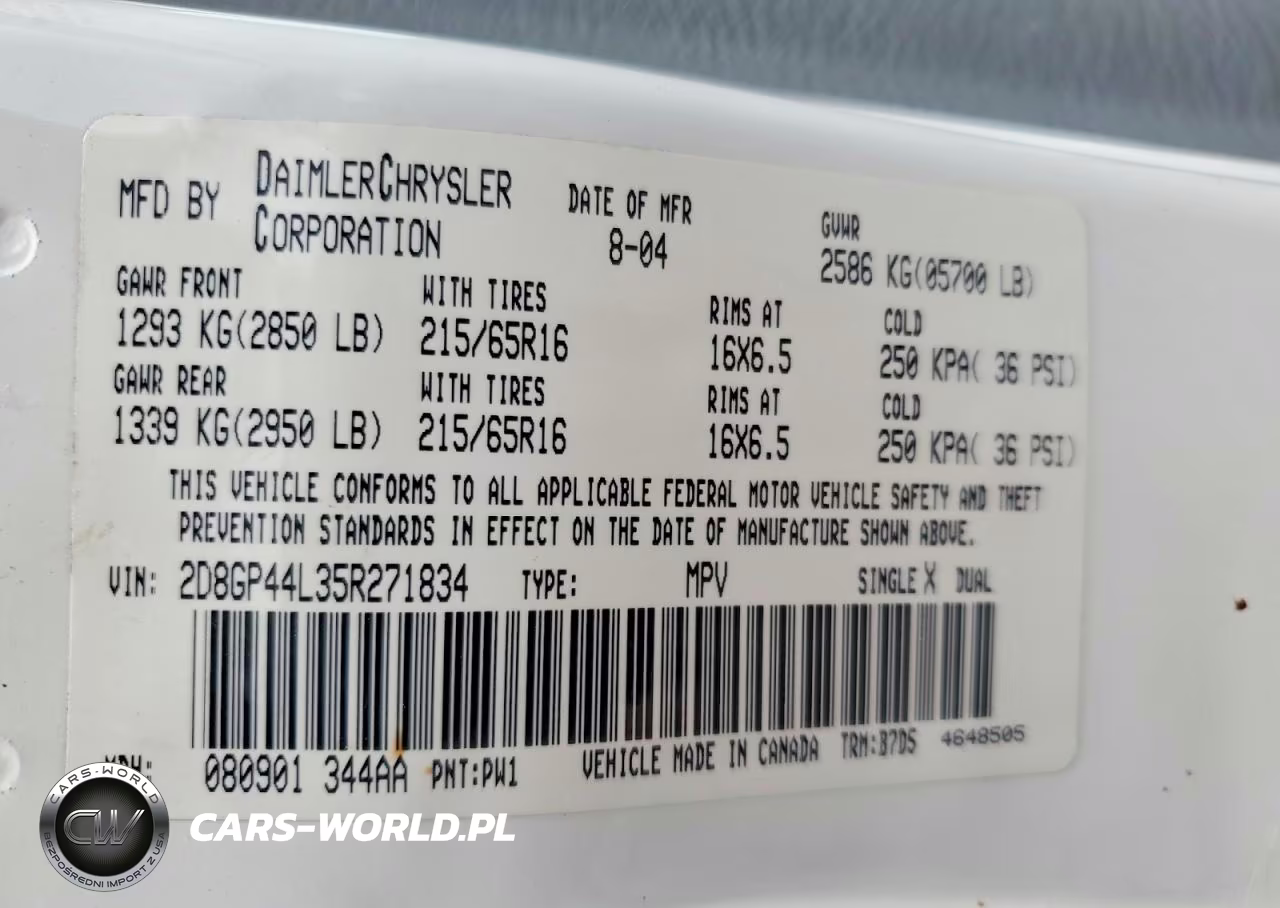 2005 Dodge Grand Caravan Sxt VIN:2D8GP44L35R271834 - 13