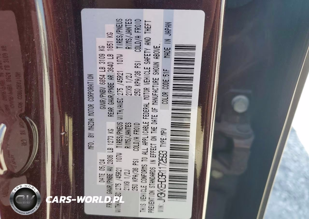 2024 Mazda Cx-90 Premium Plus VIN:JM3KKEHD3R1172593 - 13
