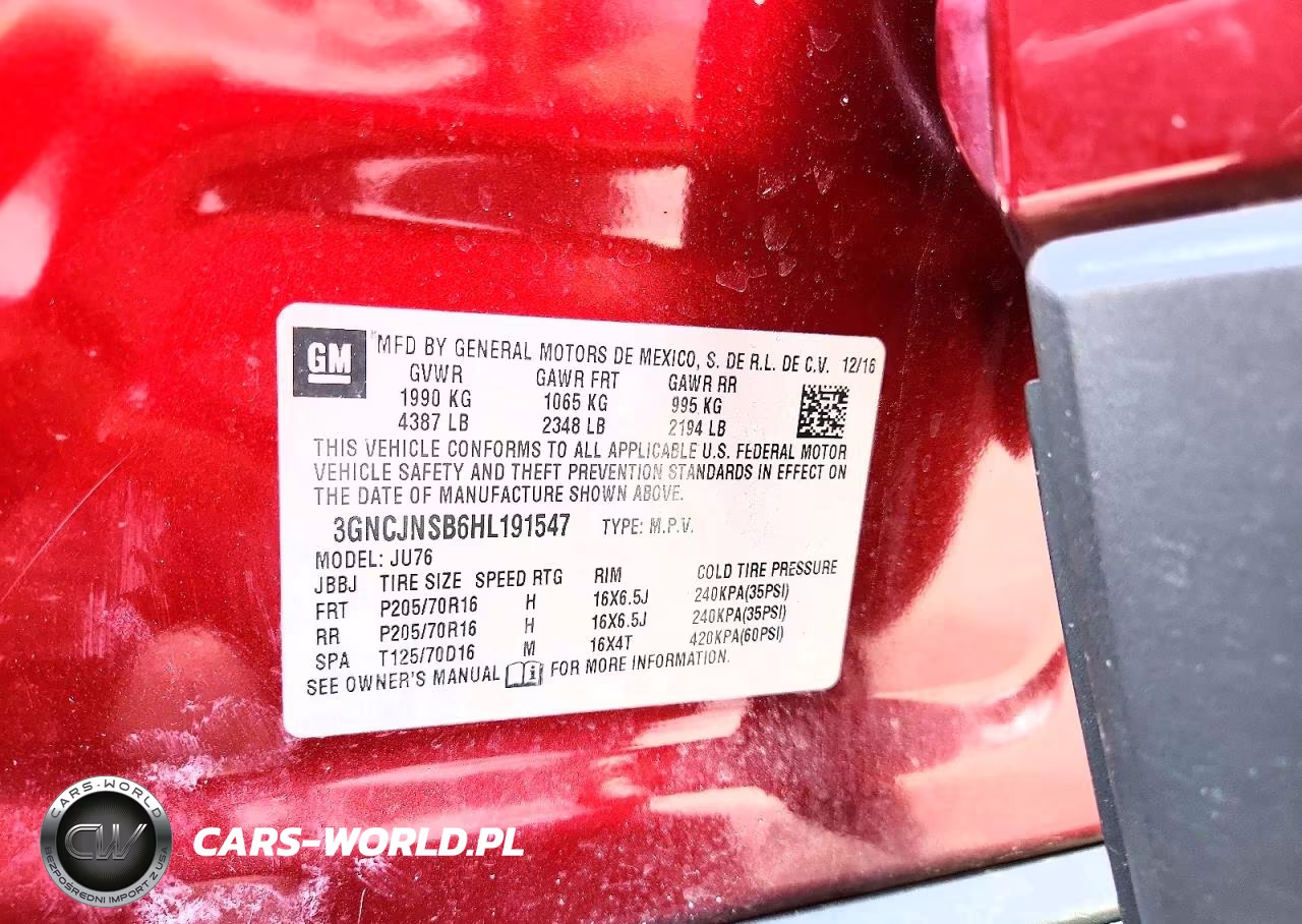 2017 Chevrolet Trax Ls VIN:3GNCJNSB6HL191547 - 13