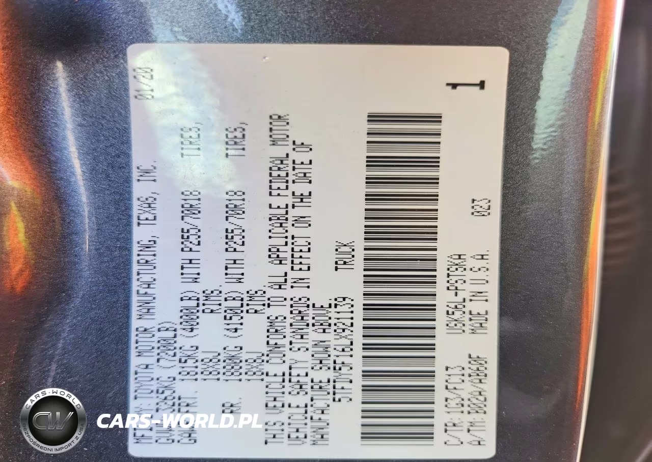 2020 Toyota Tundra Sr5 VIN:5TFDY5F16LX921139 - 13