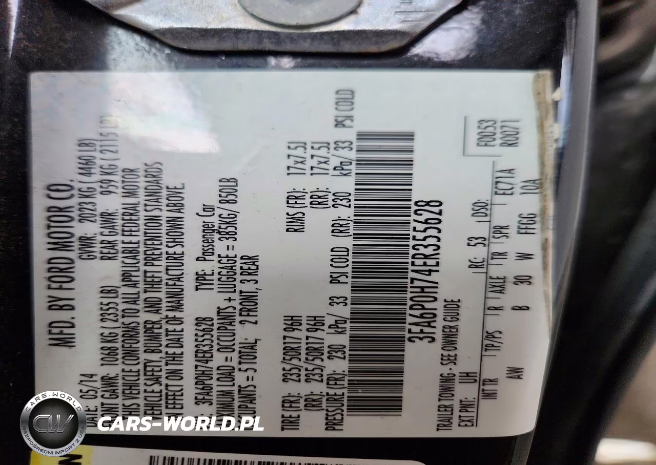 2014 Ford Fusion Se VIN:3FA6P0H74ER355628 - 12