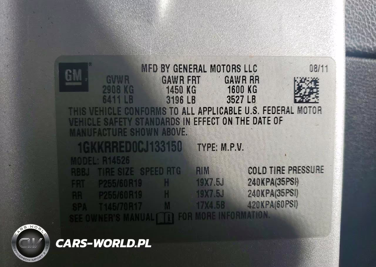 2012 GMC Acadia Slt-1 VIN:1GKKRRED0CJ133150 - 13